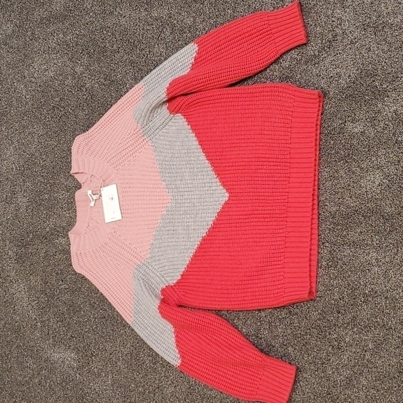 NWT Anthropologie Splendid Loveland Chevron Colorblock  chunky knit Sweater - Picture 10 of 12